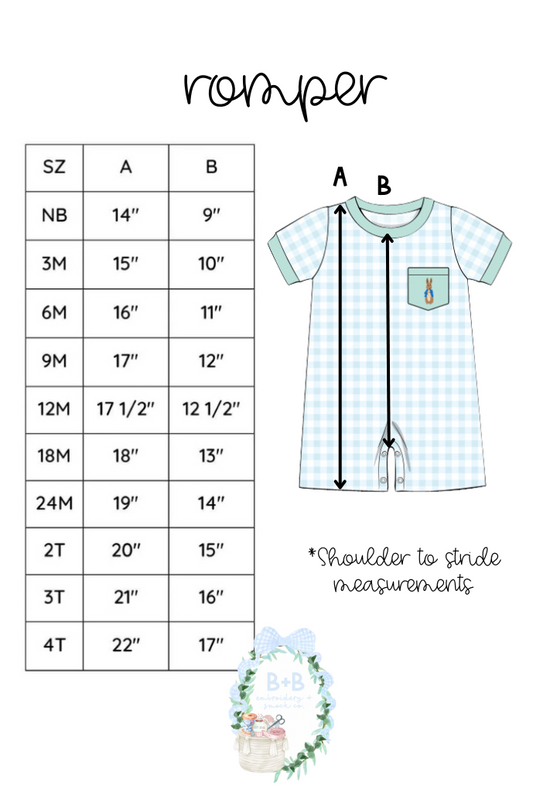 Romper Size Chart