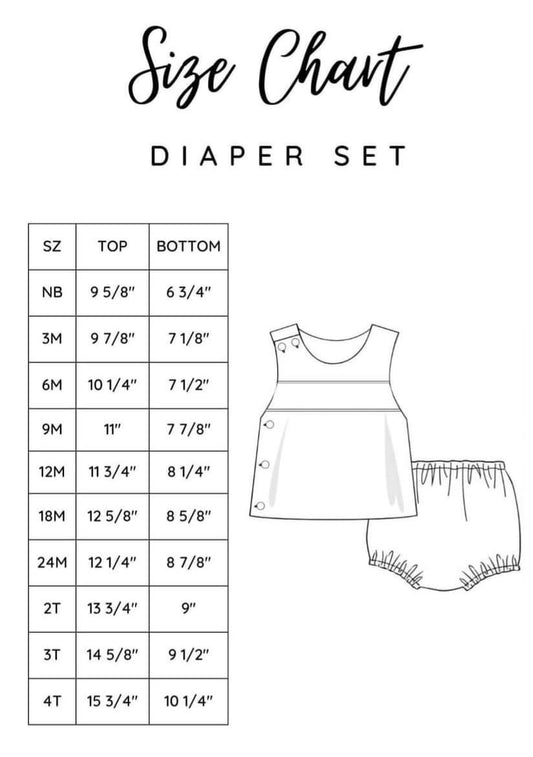 Diaper Set Size Chart