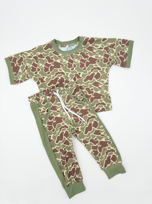 Old School Camo Lounge Jogger Set Ready To Ship