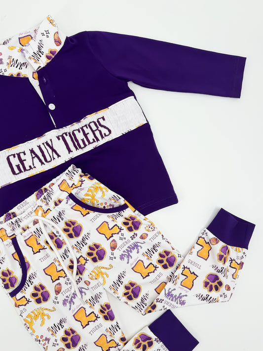 Callin Baton Rouge Smocked Jogger Set