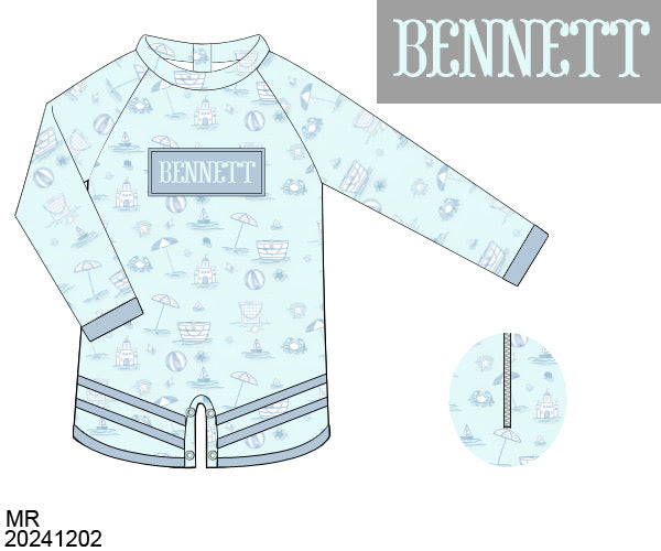 PO 14: Beach Toile (Smocked Boy 1PC Rashguard)