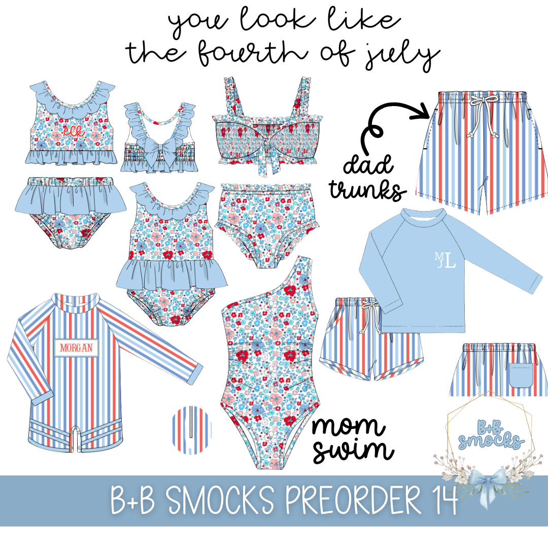 PO 14: You Look Like The Fourth Of July (Smocked Boy 1PC Rashguard)