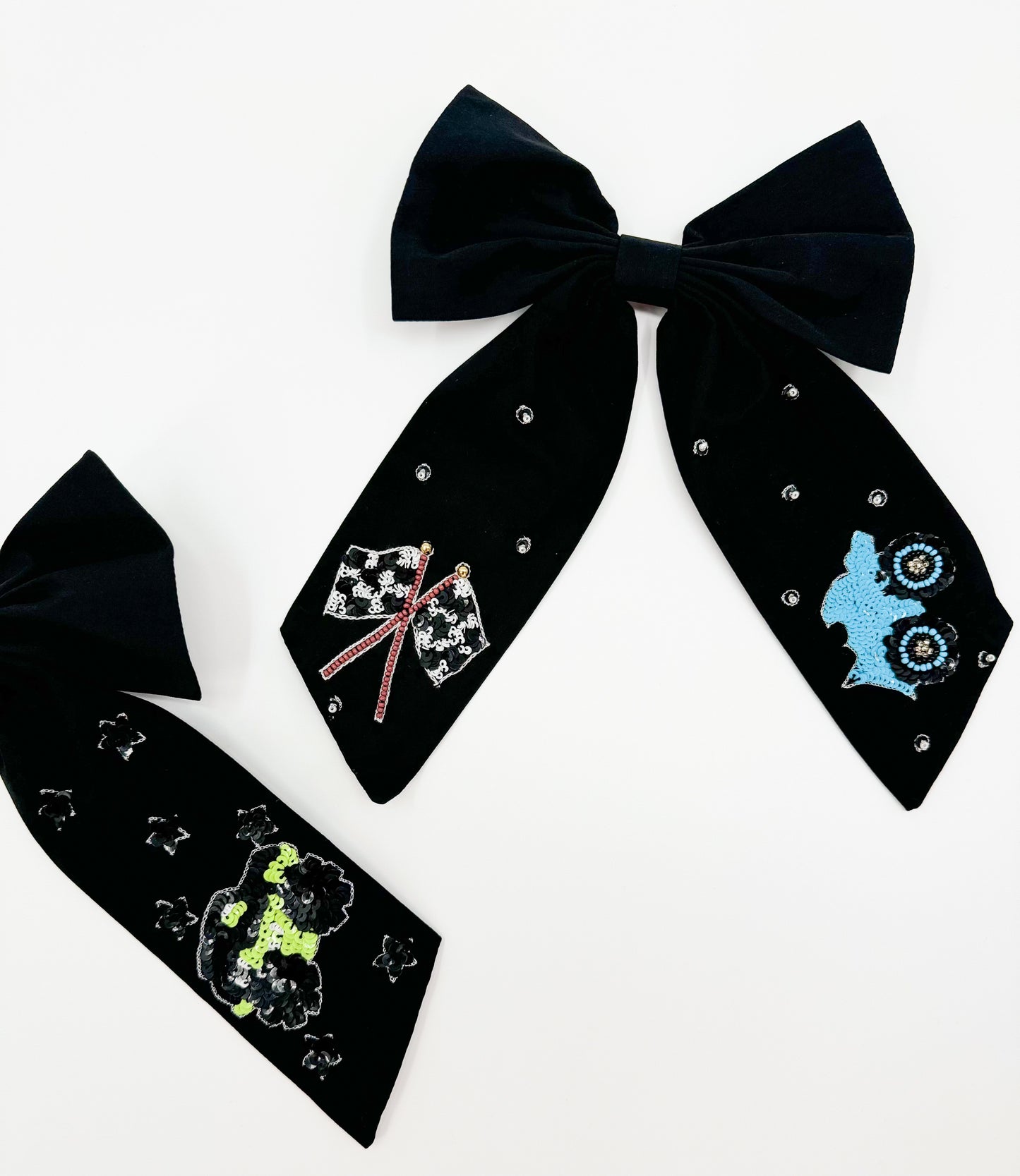 Sparkle Jam Beaded Bow Hair Tie(PRESALE)