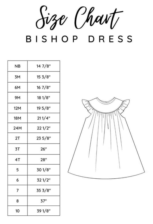 Bishop Dress Size Chart