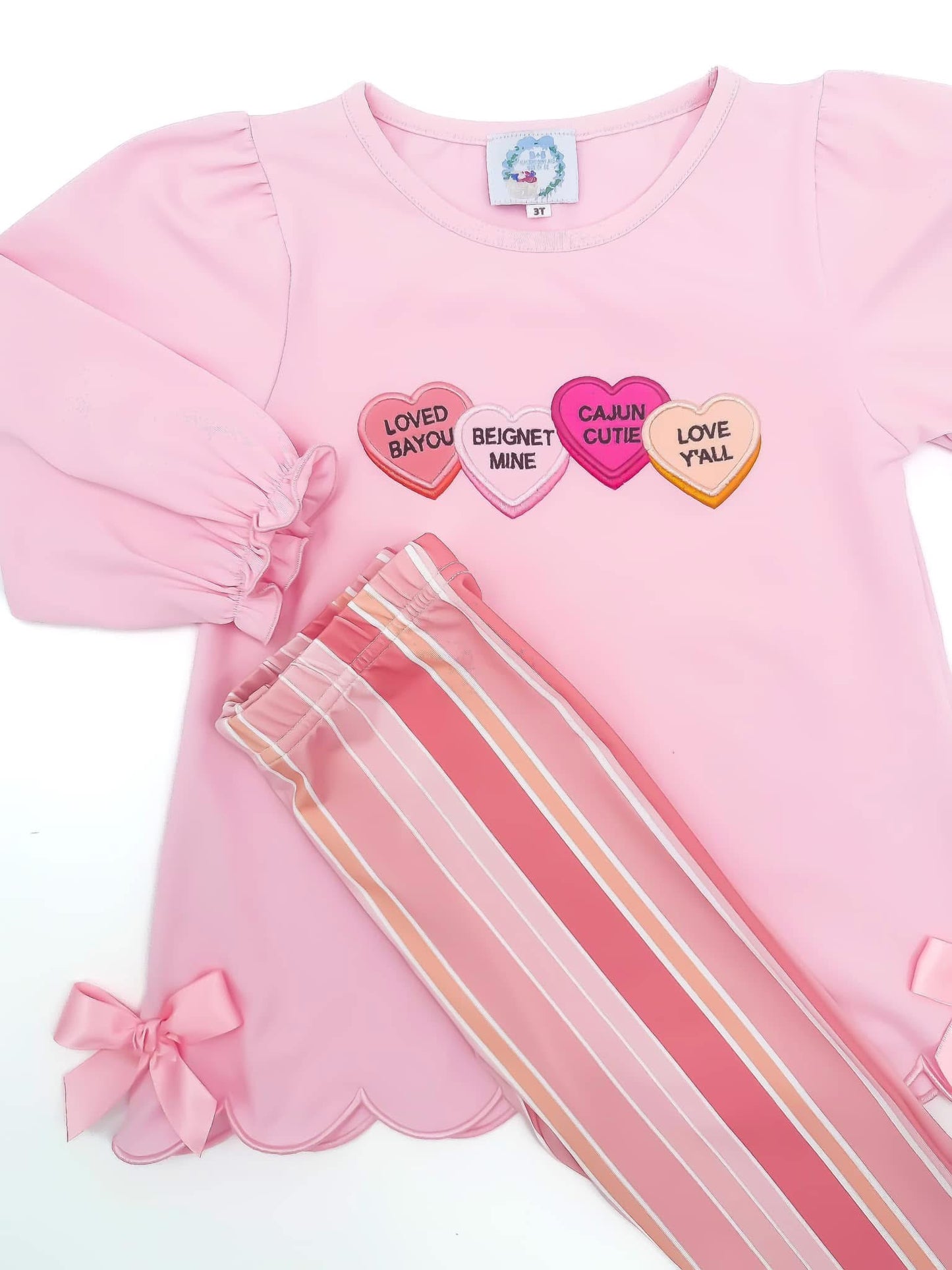 Cajun Candy Hearts Girl 2PC Set-Ready To Ship