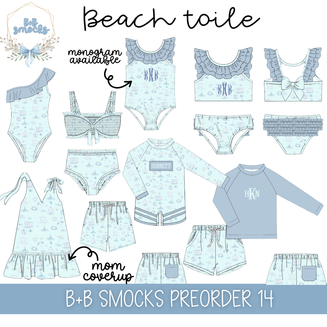 PO 14: Beach Toile (Smocked Boy 1PC Rashguard)