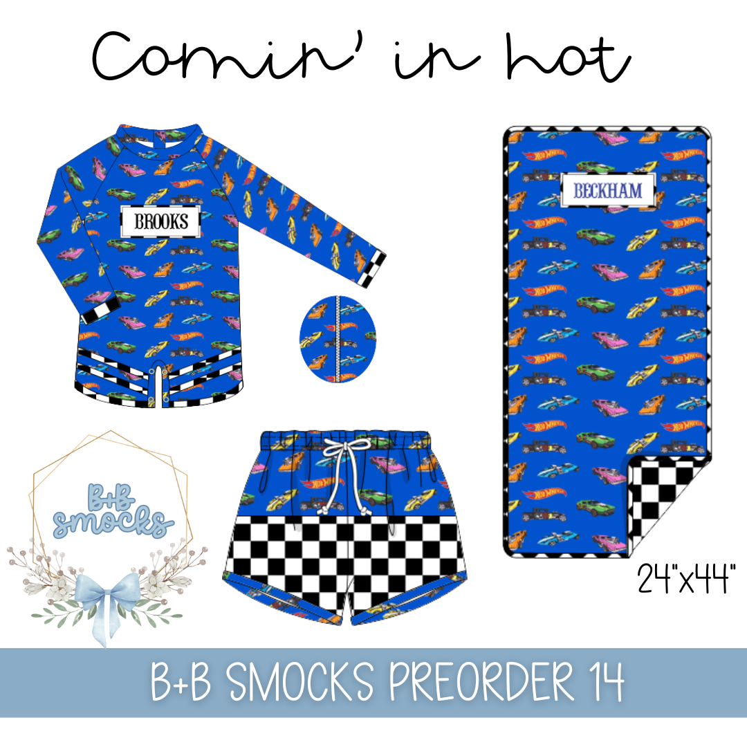 PO 14: Comin’ In Hot (Smocked Swim)